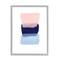 Stupell Industries Layered Squares Abstract Sides Blue Pink in Gray Frame Wall Art
